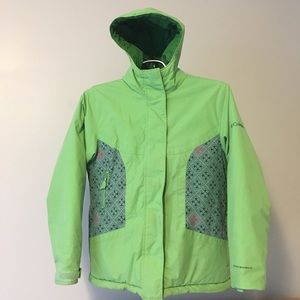 Columbia Girls Green Winter Ski Jacket - Size 10